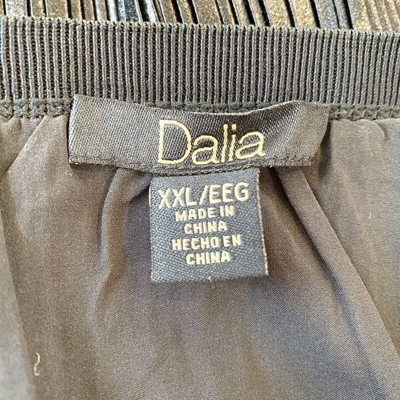 Dalia Ladies' Lined‎ Elastic Straight Pleated Midi Skirt Plus Size XXL Black EUC - Picture 8 of 10